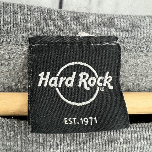 Hard Rock Hotel 2XL Gray Knit Graphic Print Sweater Sweatshirt Long Sleeve Men's - Picture 7 of 8